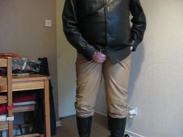Happy in leather