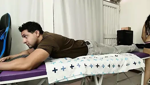 He shows me his tits
