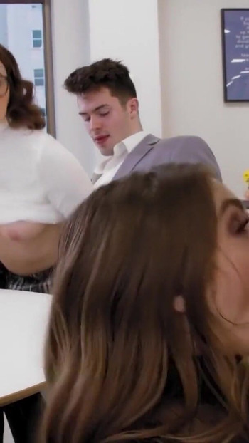 Key moment from "😈MYLF Boss Charley Hart's Office Incentive: Letting Employees Freeuse Fuck Her"