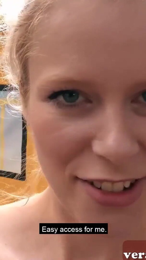 Tattooed german blonde pick up at the street for a fuck | Clip 2