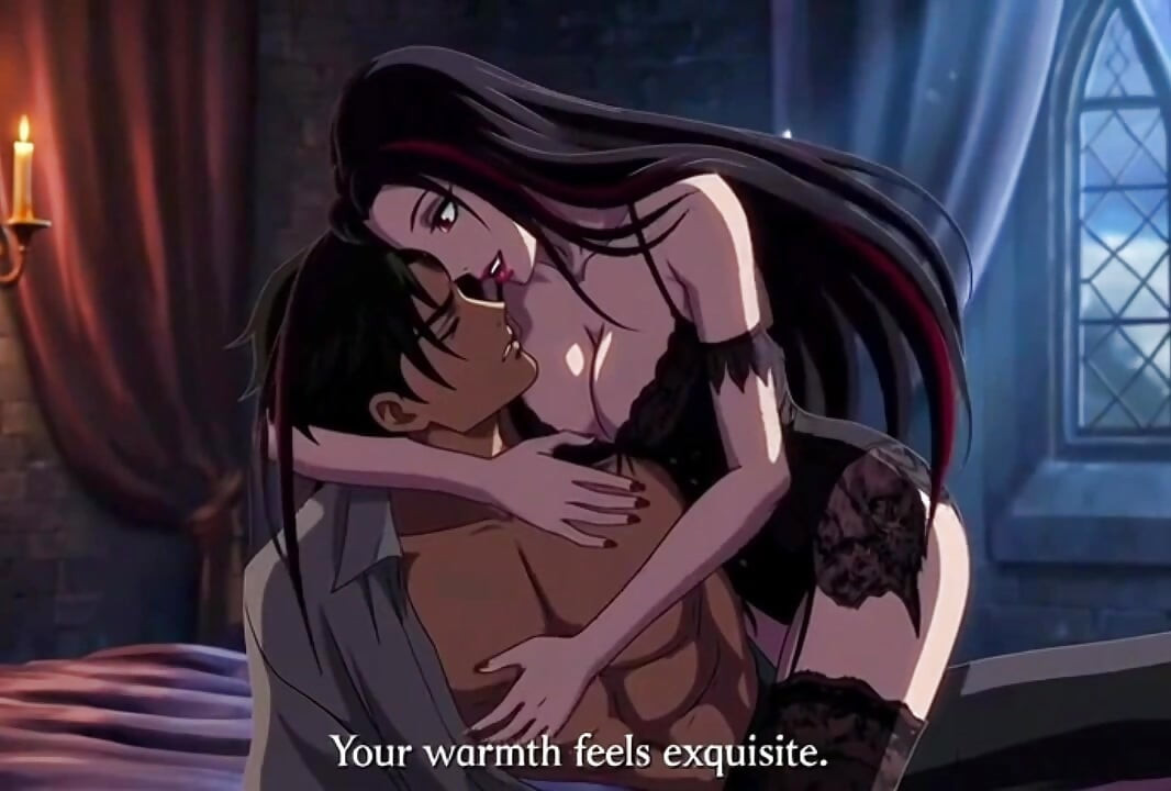 Gothic Vampire Queen Seduces Mortal Lover Into Forbidden Ecstasy & Eternal Bite