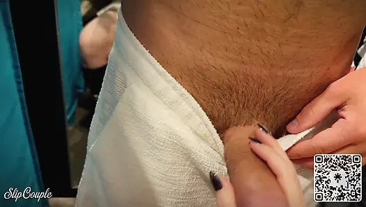Risky Fitting Room Blowjob While Shopping - She Swallowed Every Drop!