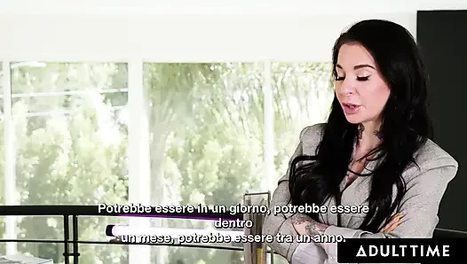 ADULT TIME - Bella Rolland Gives Up Free Use Pussy To Kira Noir At Public Wake! ITALIAN SUBTITLES