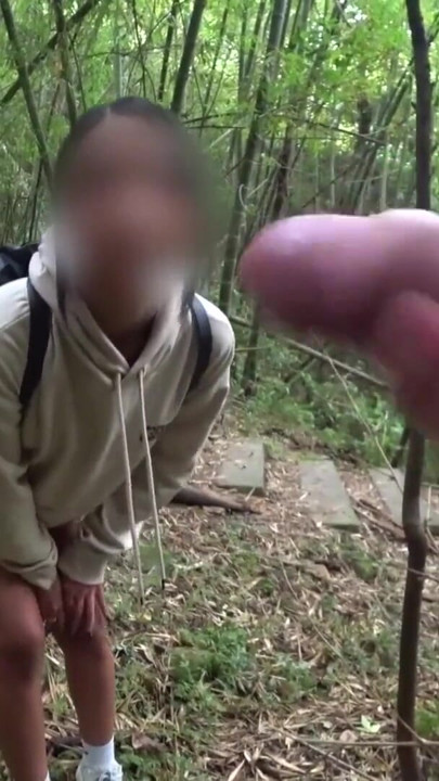 DICK FLASH IN PARK. A stranger caught me jerking off and helped me cum | Clip 1