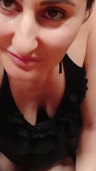 Cute Brunette Milf In Black Pantyhose Tease and Show | Clip 2