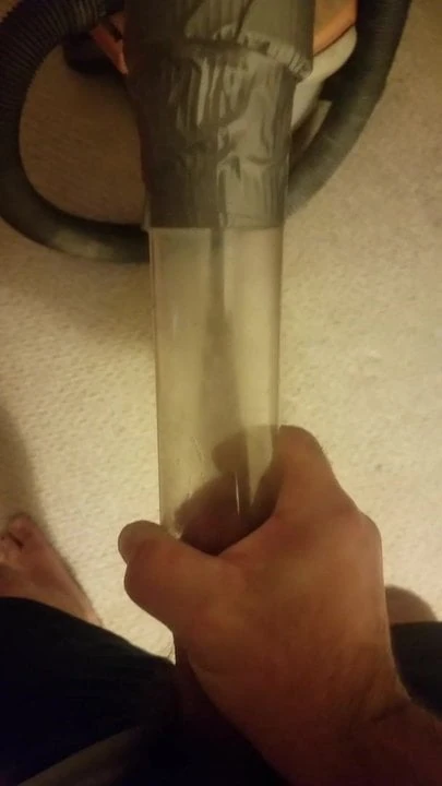 Shop vac sucks my cock off