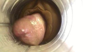 Heet en geil klaarkomen door sperma cam man