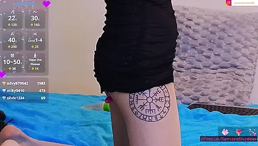 Playful Dirty Talk Starts Here. live fingering and teasing show, Feet, graceful legs!