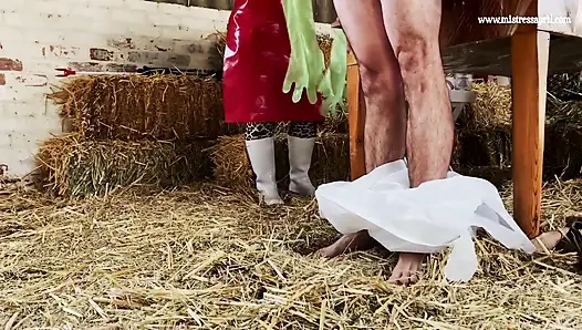 Dominatrix nyonya April - hanya eksperimen medis dari lumbung peras susu