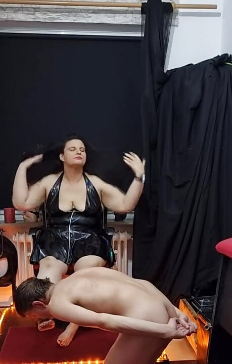 BBW MILF Domina Forces Dumb Slave to Worship Her Sweaty Feet - Foot Fetish Humiliation