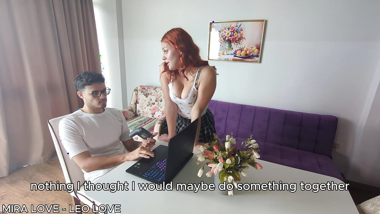 I Interrupt My Stepbrother Whilst He's Playing on the Computer so He'll Have Sex with Me