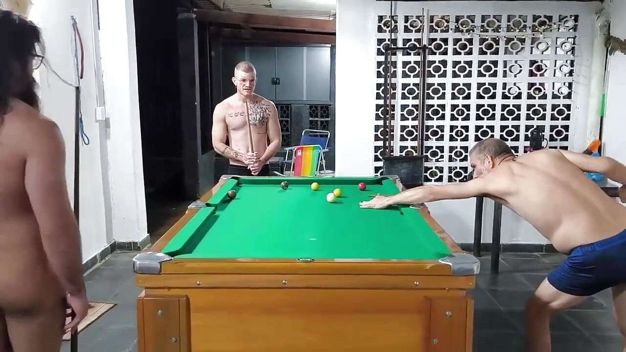 Me, Carmona, Opaido Carmona and Viking De Taubaté Started a Game of Pool Naked