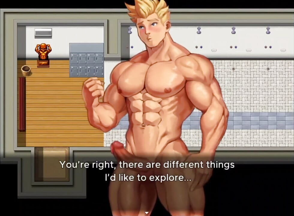 Stranger enters the locker room and makes me excited.