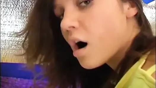 Lesbians Friends Play with a Cucumber