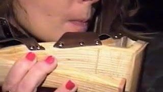 vintage wooden sandals cumshot