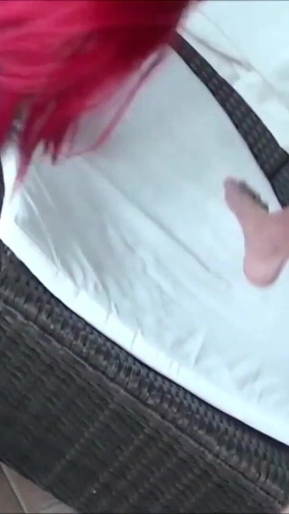 Key moment from "German Redhead TV Celebrity Red Storm Seduce to Public 3Some"