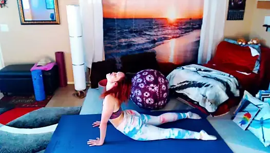Yoga ball workout. Join my faphouse for more yoga, nude yoga, behind the scenes & spicy stuff
