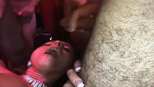 Mature Brunette Stretched Wide in Sloppy Group Fisting Frenzy