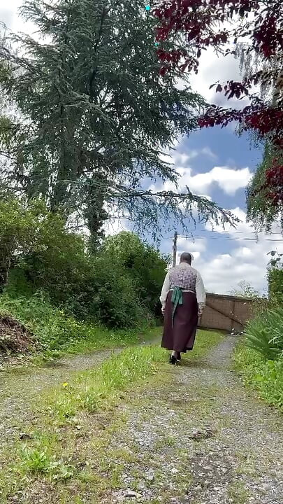 In a maid outfit, Austrian style, for a day