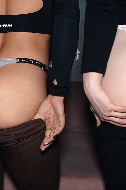 Brunette and Blonde Fucked at the Same Time by Their Stepfather and Stepbrother