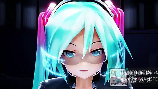 MMD R18 Miku Dirty Bomb, секс-танец с трахом с жестким дилдо, Ntr, хочу гэнгбэнг, глотание спермы, милфа 3D, хентай