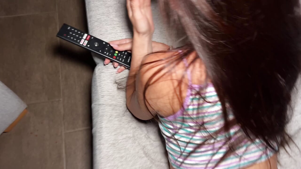 My stepsister watches Netflix while I fuck her ass