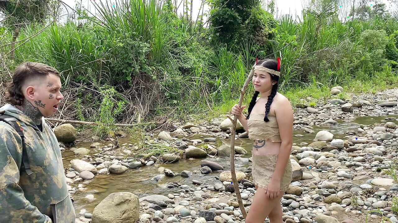 Lost in the woods I find a sexy Indian girl who was desperate for dick