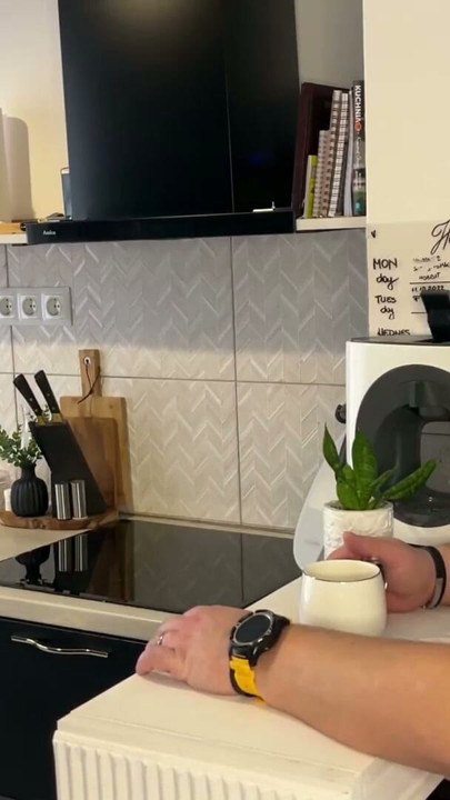amateur WIFE needed some cream for her coffee so she milked her husband! | Clip 1