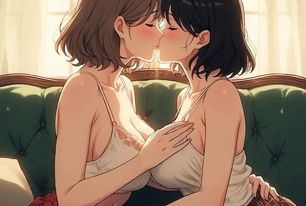 AI Generated Cartoon content, Uncensored video of 18 Year old Anime Girl, Kissing Orgasm of Mature Women