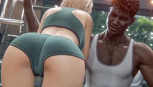 Risky GYM Sex: BBC Personal Trainer and Married Cheating Wife (3D Animation) HQ