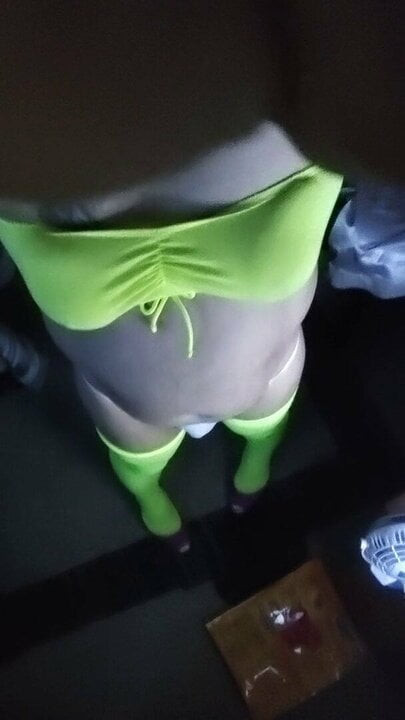 Handsome man in sexy panties