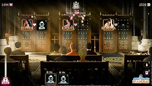 Sisters in Sin Gameplay Part 14 - Rebecca Holds the Key Inside Her Pussy