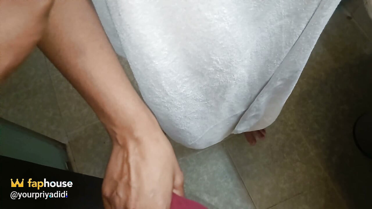 Caught My Stepsister While She Was Bathing and Filming Her, Then Made Her Grab My Cock and Fuck Me, Hindi Audio