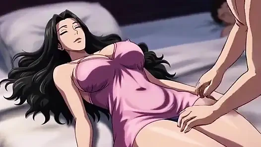 Пасынок приходит в комнату мачехи и соблазняет ее, пока отец на той же кровати