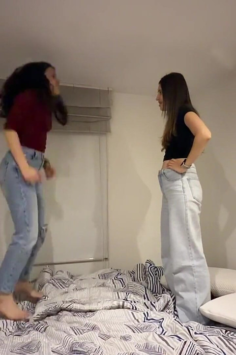 We Had Fun Playing in Bed to Jump