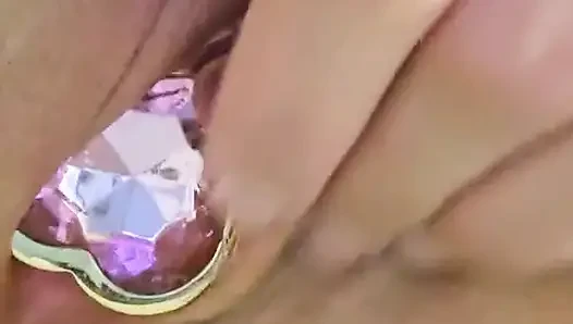 Sexy MILF Inserts Anal Plug Into Her Bare Pussy in the Bathtub...