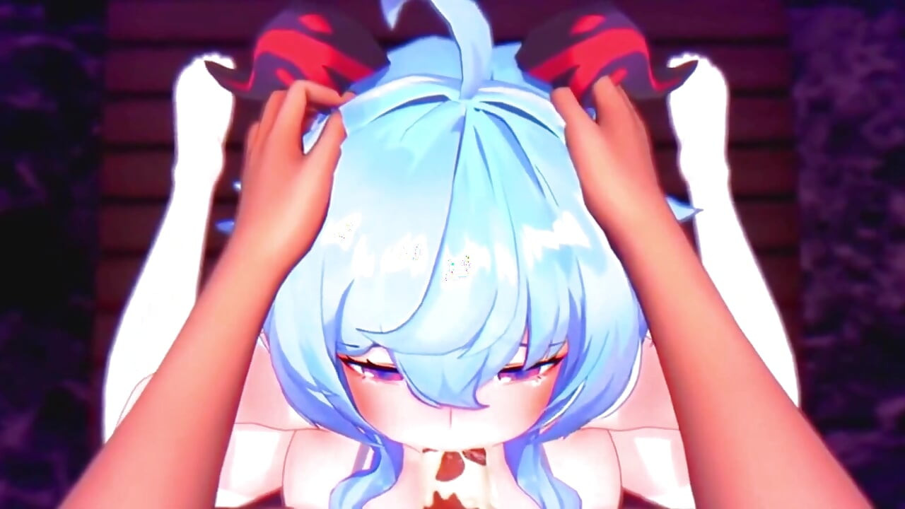 Genshin Impact - Niechlujny obciąganie Ganyu i kobiecy orgazm - animacje Hentai 3D