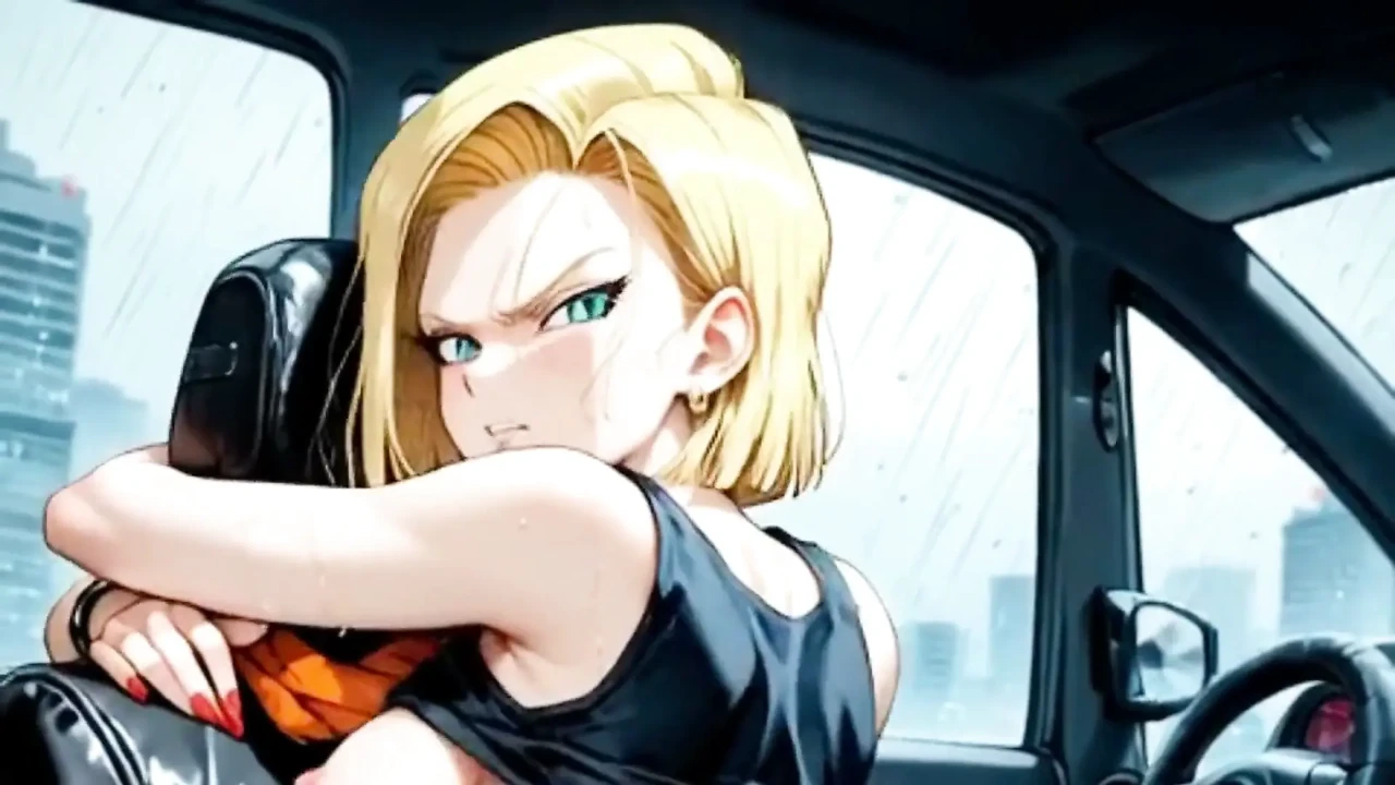 Parody. Android 18 Had Unprotected Sex in a Stranger's Car. Animation Hentai Waifu.