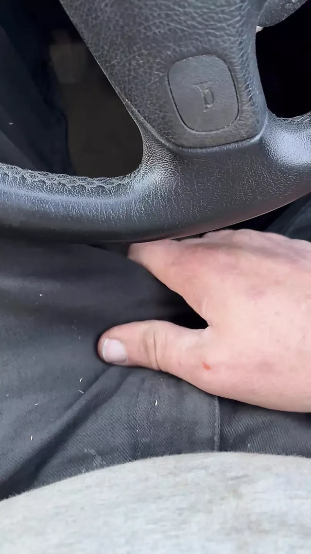 Wanking in car