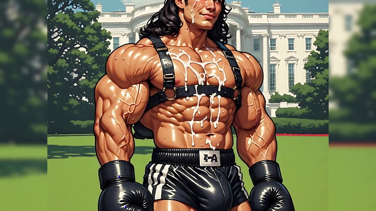 Cum Covered Muscle Men Art