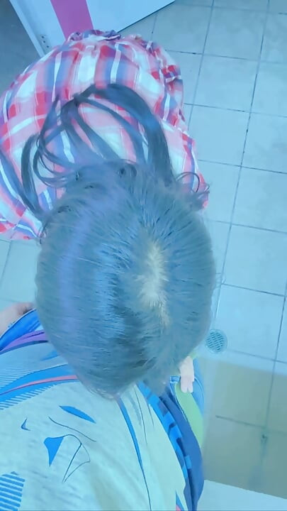 After school festival in the school bathroom
