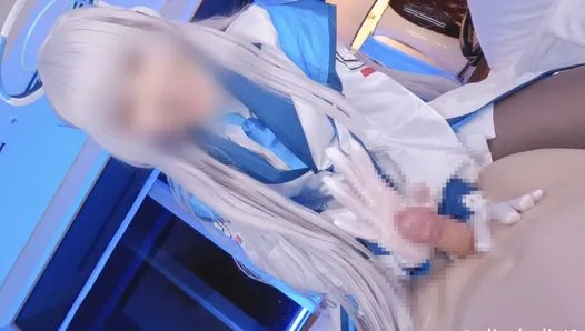 Aliceholic13 蓝色档案 ushio noa 角色扮演 14 次连续边用手套打手枪 第一人称视角视频。