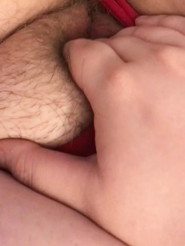 Watch as I tease myself in red panties
