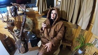prev- MilfyCalla- Smoking and a Lot Of Cum On my new light brown long jacket 181