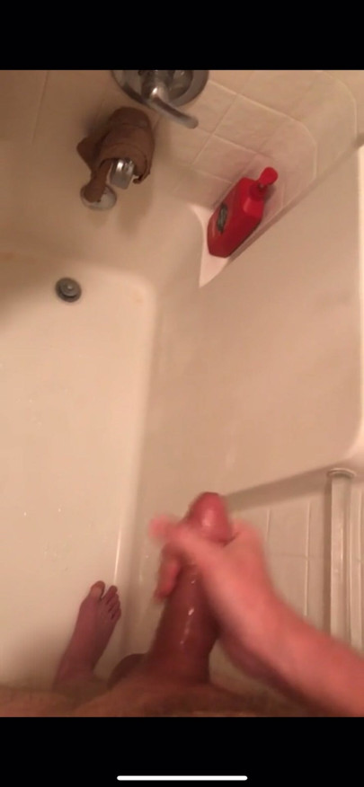 Huge cumshot after cock pumping