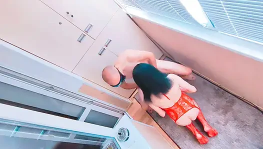 Seks dengan istri kurus dan merekam porno yang penuh gairah