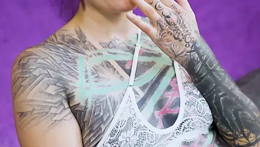 Tattooed Teen Slut Takes Rough Double Anal in Savage FMM Threesome