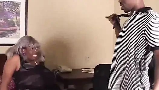 Very huge boobs black milf loves big black dick in pussy in mouth