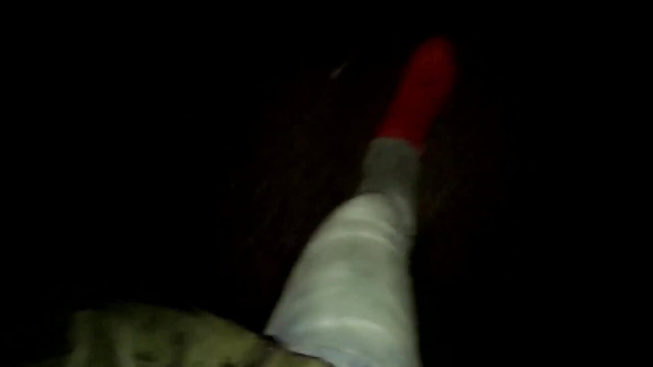 Night Outdoor Walking with Face Covered by Cum and Cum Tasting (full Vid)