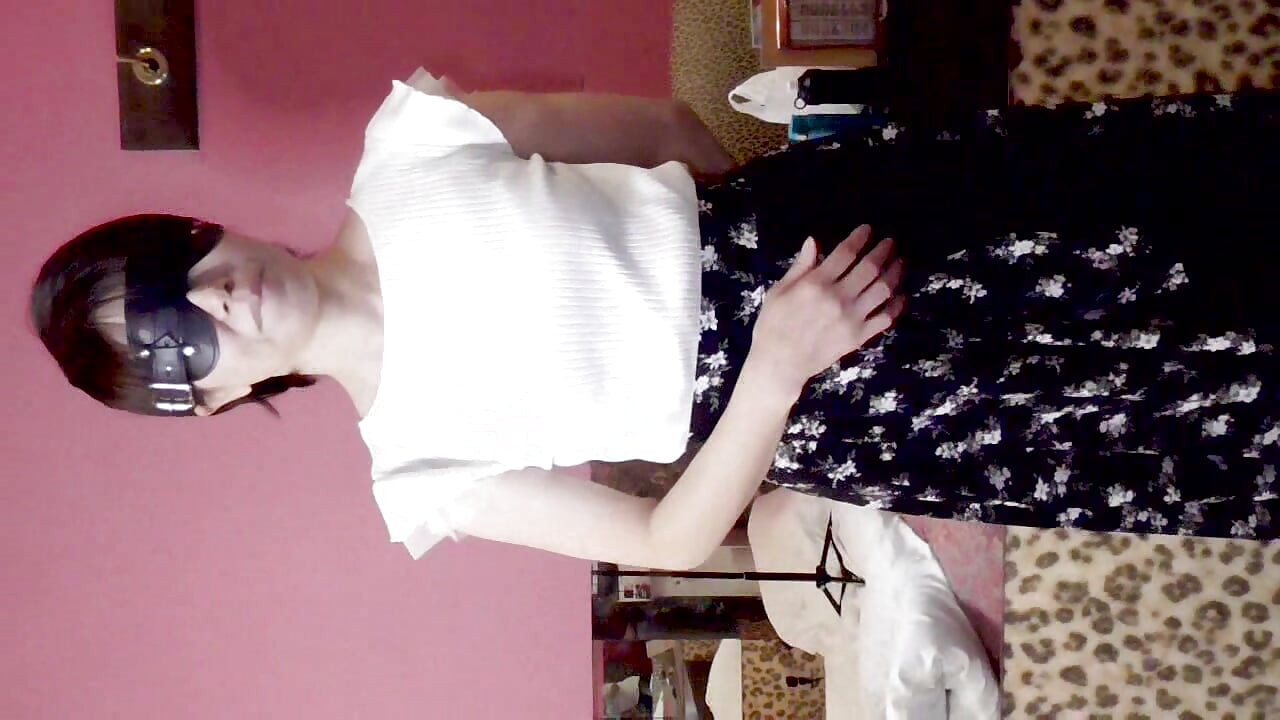 Mayu No.69 a Beautiful Girl with a Full Head Mask, Collar and Leash, She Is Sexually Trained